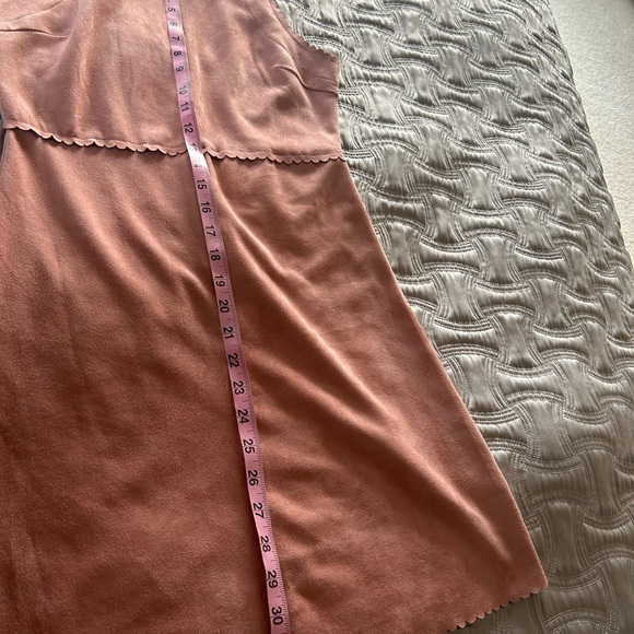 NWT Soprano Dress Women Medium Party Faux Suede Stretchy High Neck Pink - Picture 4 of 11